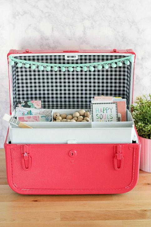 Repurposing old sales suitcases